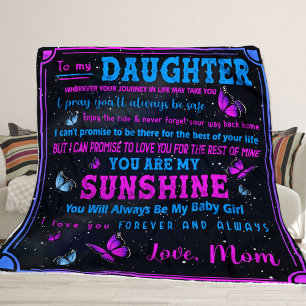 Till min dotter Blanket, gåva till Mamma Fleecefilt