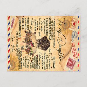 Till min dotter Butterflies Birthday Gift Idea Vykort