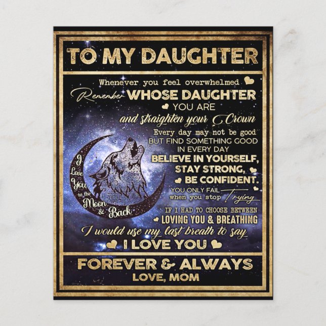 Till min dotter Butterflies Gift, dotter Birthag Flygblad (Framsidan)