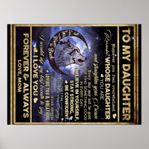 Till min dotter Butterflies Gift, dotter Birthag Poster