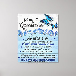 Till min dotter Butterfly-gåva, dotterfödelsedag Canvastryck