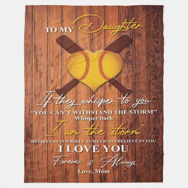 Till min dotter | Cute to my daughgift Fleecefilt (Framsidan)