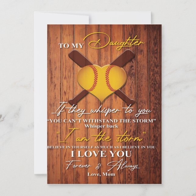 Till min dotter | Cute to my daughgift Julkort (Framsida)