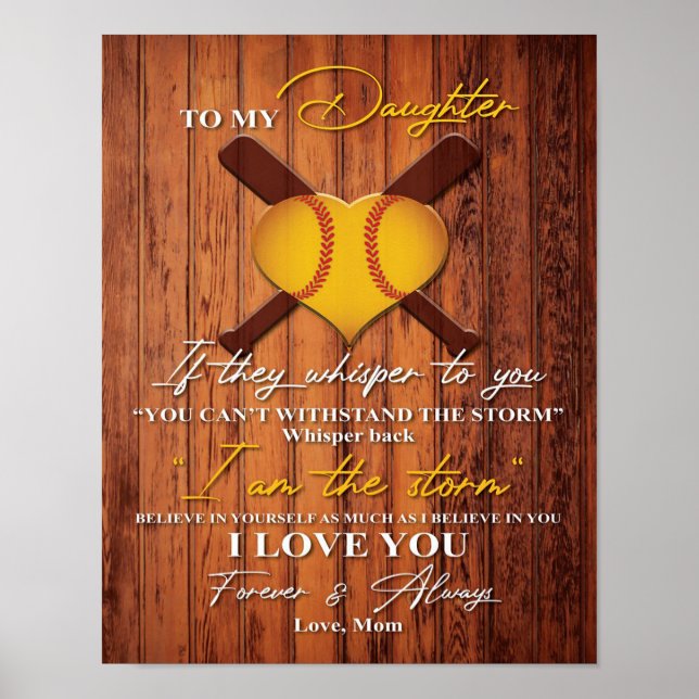 Till min dotter | Cute to my daughgift Poster (Framsidan)