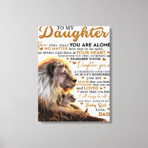 Till min dotter, Dotter Birthday Gift, Flicka Canvastryck