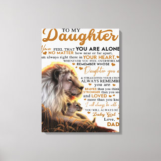 Till min dotter, Dotter Birthday Gift, Flicka Canvastryck