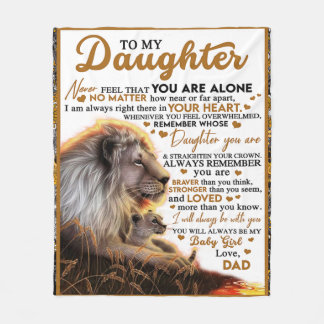 Till min dotter, Dotter Birthday Gift, Flicka Fleecefilt