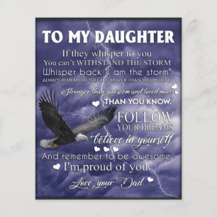 Till min dotter, Dotter Birthday Gift, Flicka Flygblad