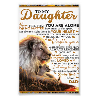 Till min dotter, Dotter Birthday Gift, Flicka Fototryck
