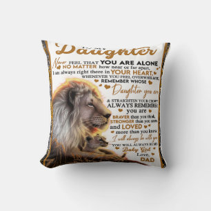 Till min dotter, Dotter Birthday Gift, Flicka Kudde