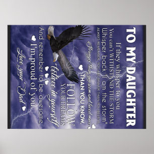 Till min dotter, Dotter Birthday Gift, Flicka Poster