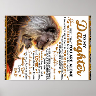 Till min dotter, Dotter Birthday Gift, Flicka Poster