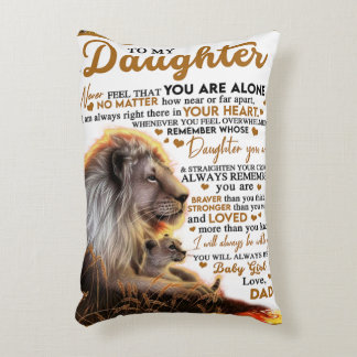 Till min dotter, Dotter Birthday Gift, Flicka Prydnadskudde