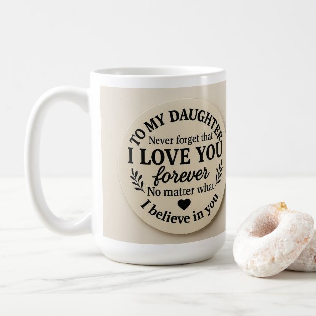 Till min dotter eWatch Klocka Kaffemugg (Med munk)