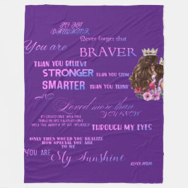 Till min dotter fleecefilt