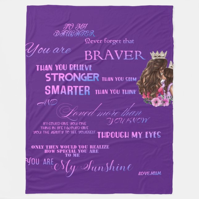 Till min dotter fleecefilt (Framsidan)