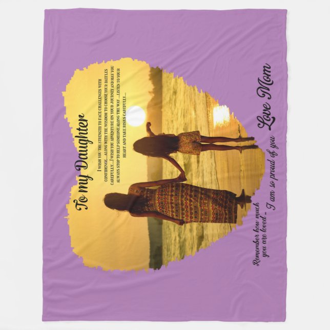 Till min dotter fleecefilt (Framsidan)