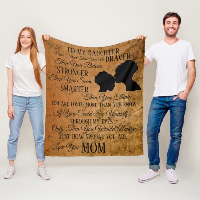 Till min dotter från Mamma Fleecefilt (På plats)