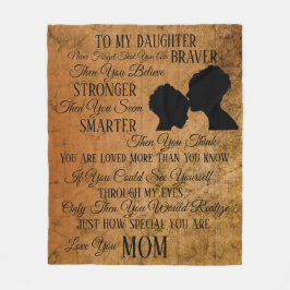 Till min dotter från Mamma Fleecefilt