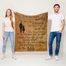 Till min dotter från PAPPA Fleecefilt