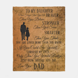 Till min dotter från PAPPA Fleecefilt