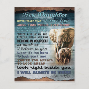 Till min dotter, Gåva åt Kid, Brev till dotter Flygblad
