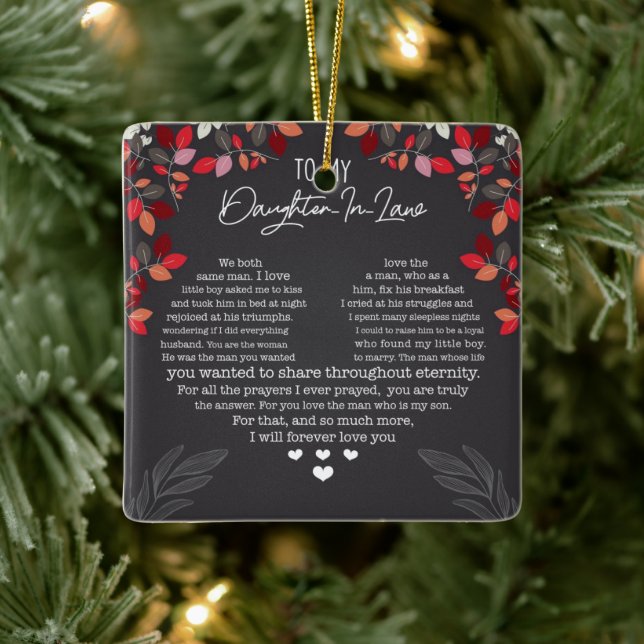 Till min dotter i juridik julgransprydnad keramik (Träd)