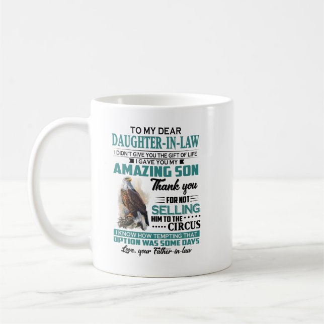 Till min dotter i Law Shirt Kaffemugg (Vänster)