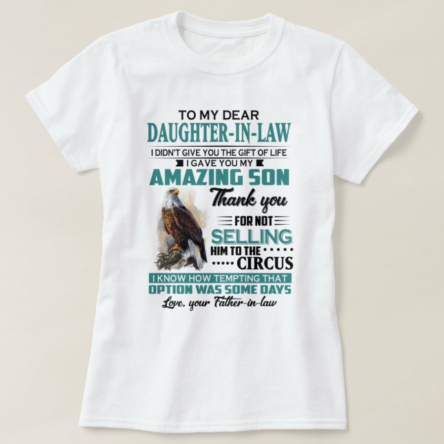 Till min dotter i Law Shirt T (Design framsida)