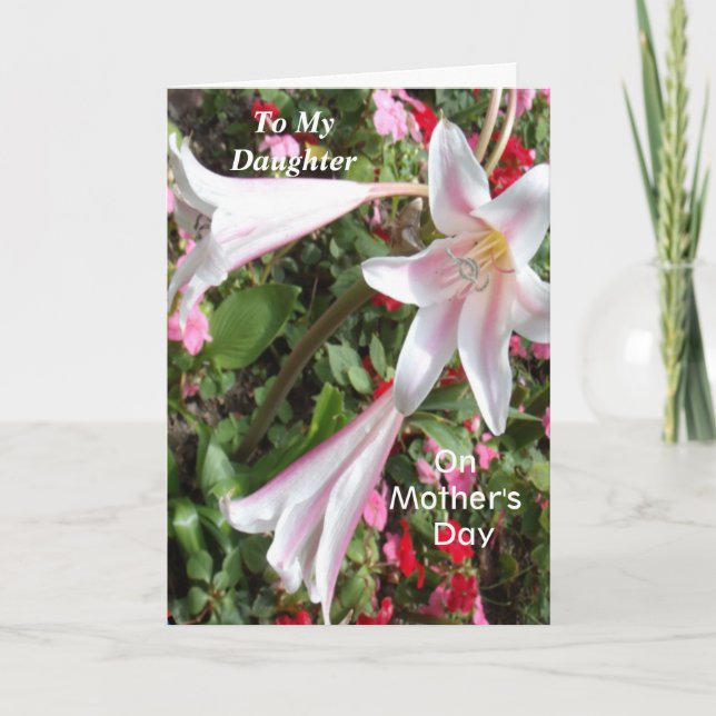 Till min dotter i Mors dag Kort (Framsida)