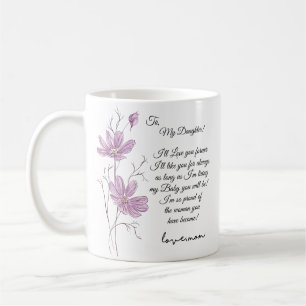 Till min dotter - jag kärlekar dig för alltid kaffemugg