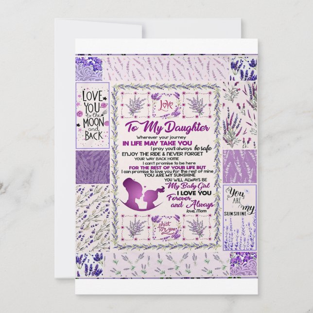 Till min dotter, min flicka i kärlek, för alltid julkort (Framsida)