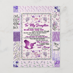 Till min dotter, min flicka i kärlek, för alltid vykort