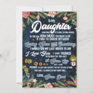 Till Min Dotter Present, Julbrev Till Dotter Julkort