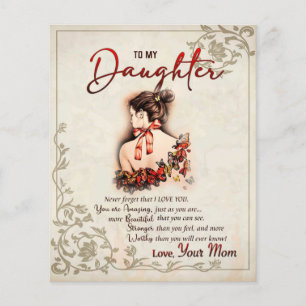 Till Min Dotter Present, Kärleksbrev Dotter Och Ma Flygblad