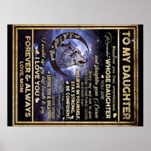 Till min dotter Varg Birthday Gift, Lusnyj Gift Poster