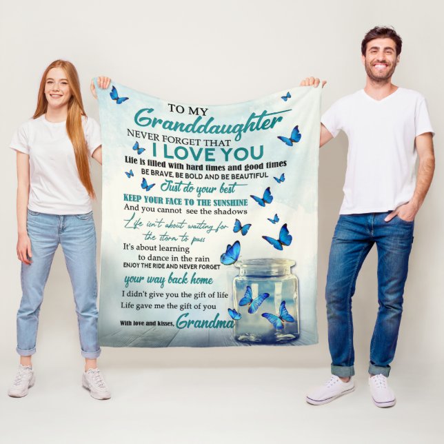 Till min dotterdotter fleecefilt (På plats)