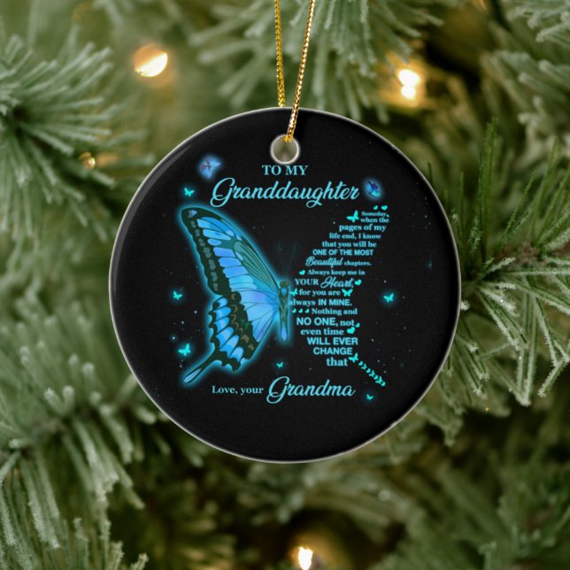 Till min dotterdotter julgransprydnad keramik (Träd)