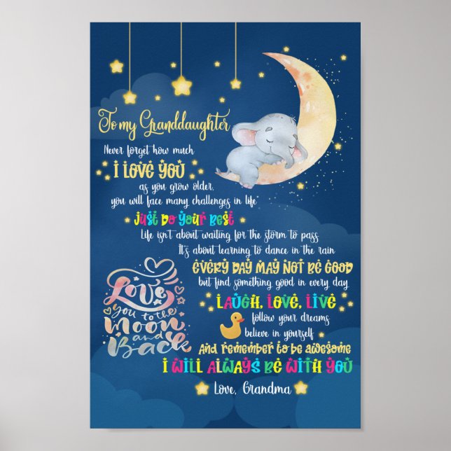 Till min dotterdotter poster (Framsidan)