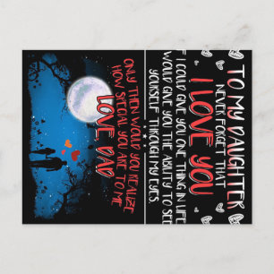 Till min dottergåva   Bästa familjegåva Meddelande Vykort