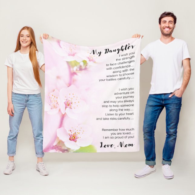 Till min dottergåva fleecefilt (På plats)