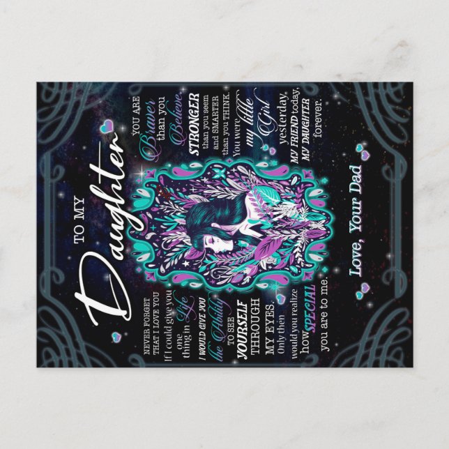 Till min dottergåva från Brev till dotter från Pap Vykort (Framsida)