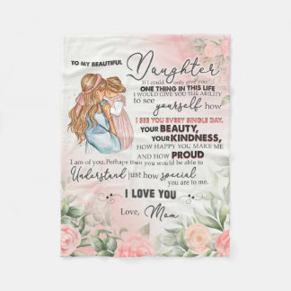 Till min dottergåva, Kärlek-Brev-dottern och Mamma Fleecefilt