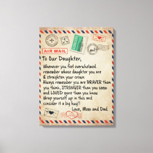 Till min dottergåva, Kärlek Brev till vår dotter Canvastryck