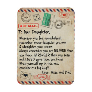 Till min dottergåva, Kärlek Brev till vår dotter Magnet
