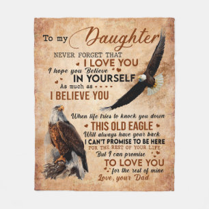 Till min dottergåva, Pappa och dotter, Eagle Äls Fleecefilt