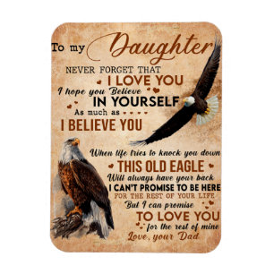 Till min dottergåva, Pappa och dotter, Eagle Älska Magnet