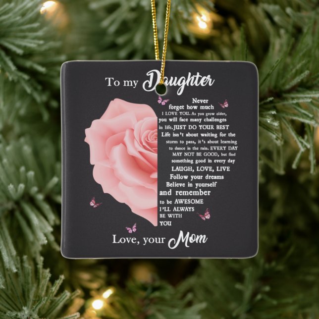 Till min dotters keramiska prydnadsföremål julgransprydnad keramik (Träd)