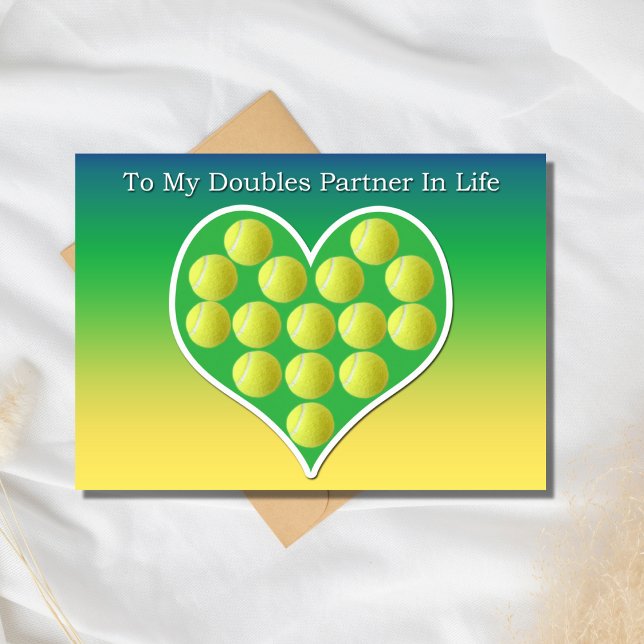 Till min dubbelpartner i livet Tennis kort (Skapare uppladdad)