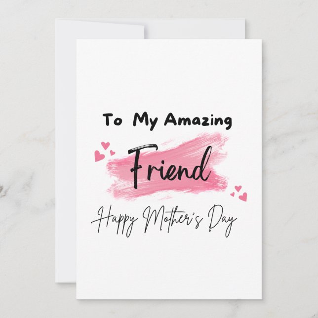 Till min Fantastisk Friend Mors dag Kort (Framsida)